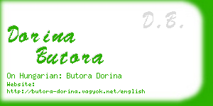 dorina butora business card